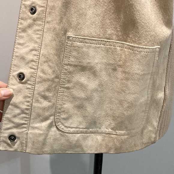 Lady Hathaway Tan Suede Jacket Medium - Picture 6 of 12